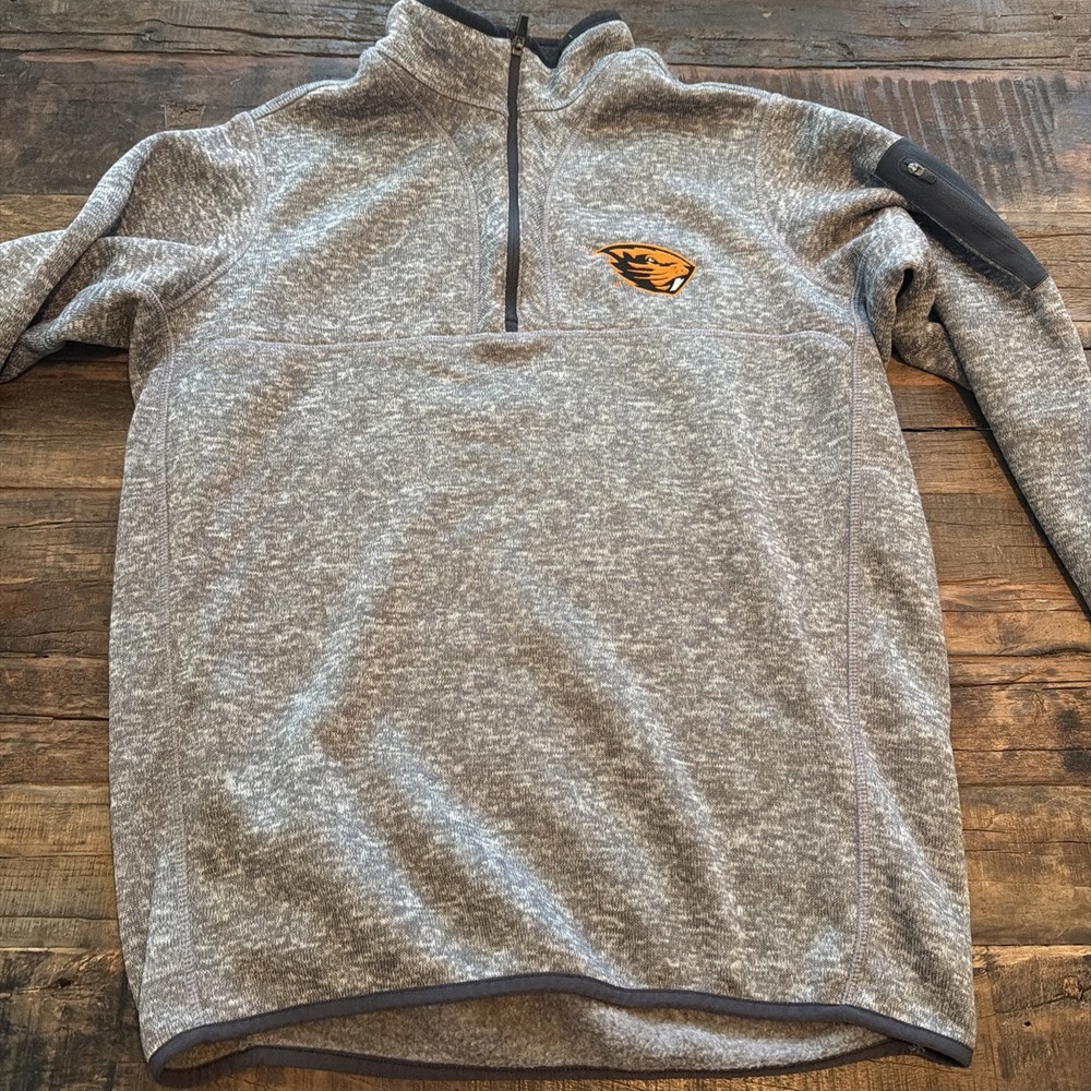 Antigua Oregon State Beavers 1/4 Zip Fleece Mens Size L!